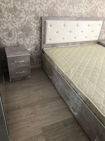 рамина спальный гарнитур: Спальный гарнитур, Новый, Двуспальная кровать, Комод, Трюмо, В рассрочку, ДСП, Самовывоз, Платная доставка, Бесплатная доставка, цвет - Серый — 3