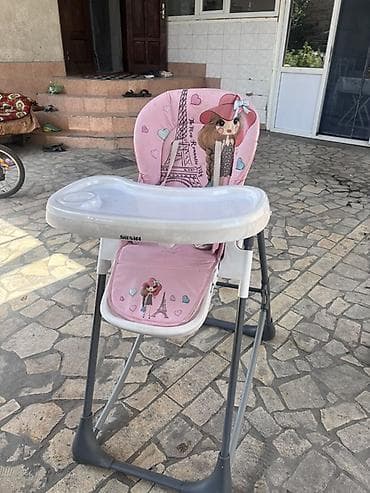 hello kitty: Детский стульчик для кормления - Высокий стул с подносом-столиком — 4
