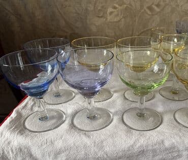 каменные столешницы: Фужеры "Гусь Хрустальный" Состояние всех идеальное! 3 цвета по 11 штук — 6