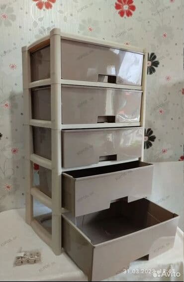 шкаф в расрочку: Комод для одежды, Новый, Без зеркала, Пластик, Бесплатная доставка — 3