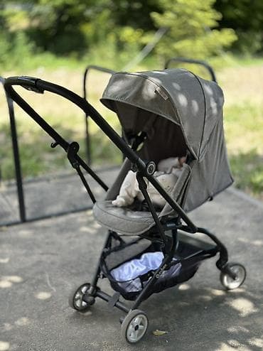 коляска с люлькой: Коляска, Cybex, цвет - Серебристый, Б/у — 1