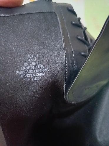 Сапоги: Сапоги, 37, H&M, Б/у, цвет - Черный, Самовывоз — 5