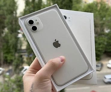 IPhone 11, Б/у, 128 ГБ, Белый, Зарядное устройство, Чехол, Кабель, 78 %