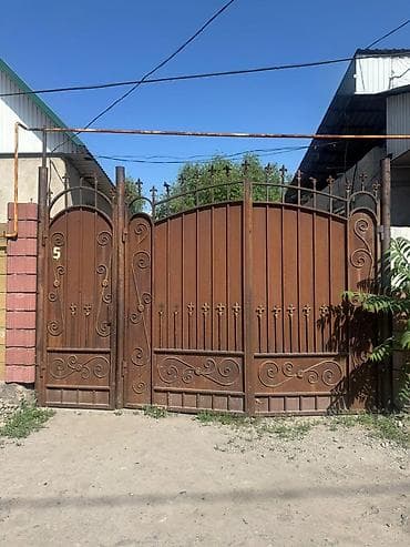 Профиль для ворот: Кованые двустворчатые ворота с калиткой - Материал: сталь с — 2