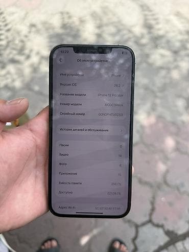 IPhone 12 Pro Max, Колдонулган, 256 ГБ, Графит, Коргоочу айнек, Каптама, 72 %