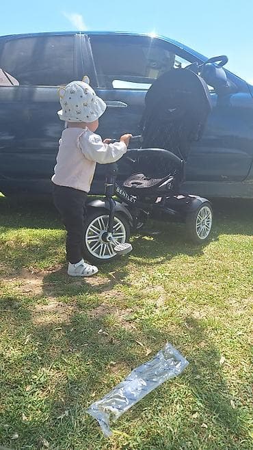 коляска зонтик: Детский трёхколёсный велосипед-коляска Bentley - Тип: 2‑в‑1 — 1