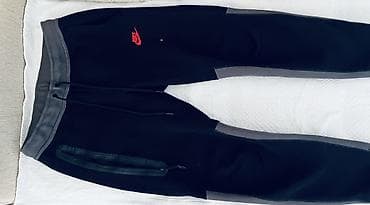 nike tech: Спортивные штаны Nike Tech Fleece Joggers - Цвет: черный с серыми — 2