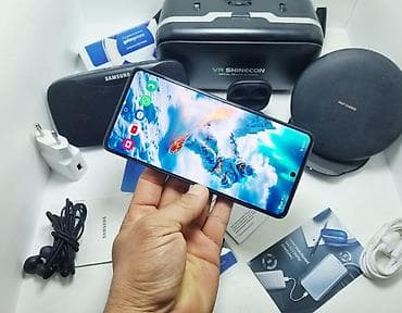 Samsung Note 10 Lite, Б/у, 256 ГБ, цвет - Черный, 1 SIM, 2 SIM, eSIM