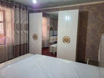 бу наборы ключей: Уктоочу бөлмө гарнитуру, Колдонулган, Эки кишилик керебет, Шкаф, Комод, Кыргызстан, ДСП, Акысыз жеткирүү, түсү - Саргыч боз — 3