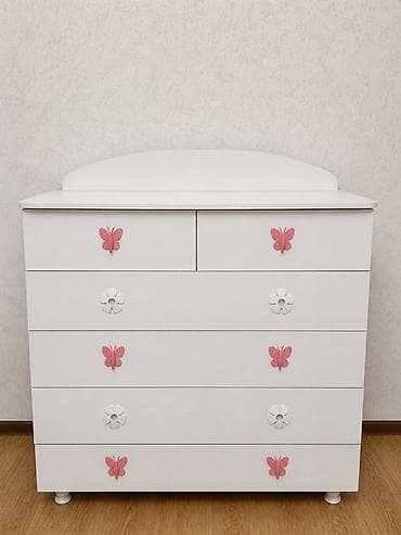 Мебель: Детский комод, Без пеленального столика, ЛДСП, цвет - Белый — 1
