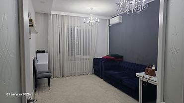 osh flat: 2 комнаты, 48 м², Центральная мечеть 105 серия, 2 этаж, Евроремонт — 1