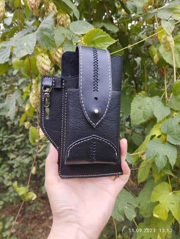 самсунг флип 5: Кобура наременная из натуральной кожи КРС ручной работы чехол для — 1