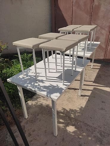 кухонный мебел буу: Кухонный стол и стул, цвет - Белый — 1