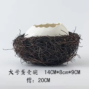 декоративная тарелка: Тарелки в гнездышке • Тарелка (Керамика) • Гнездо (декоративные — 5