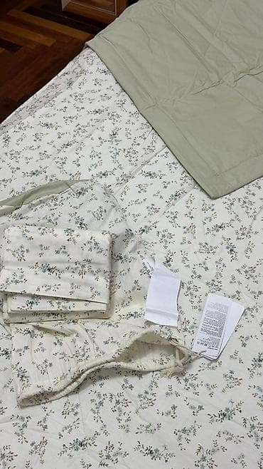 Комплект постельного белья из стиранного хлопка с одеялом. - 100%
