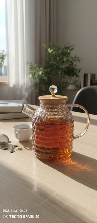 лейка садовая: Стеклянный чайник «Золотая роза» (Tea & Pot) 2 шт - Объем: 1.8 л — 1