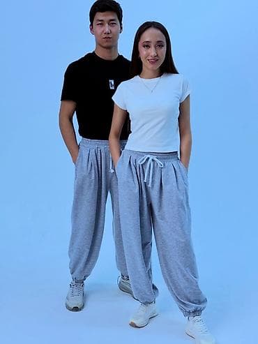 брюки спортивные мужские: Штаны, С карманами, Made in KG, Трикотаж, Лето — 7