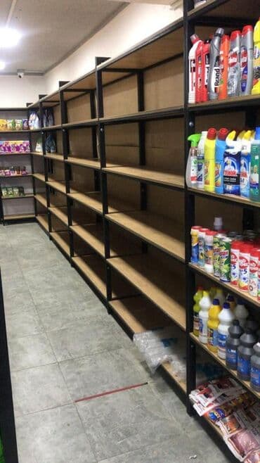 Оборудование для производства: Полки Стеллаж торговый металлический б/у Состояние отличное Размеры — 8