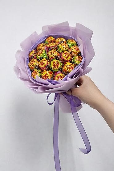 карамель для попкорна: Съедобные букеты из сладостей и снеков - Авторские композиции из — 7