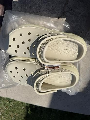 кроксы цена: Сабо, 38, 38.5, 39, Crocs, Новый, цвет - Бежевый, Платная доставка, Самовывоз — 1