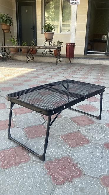 Складной походный стол, Железо, цвет - Черный — 2
