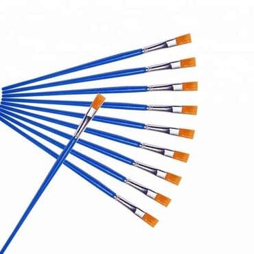 набор юного художника: Набор нейлоновых кистей ( 10 шт) для рисования с заостренным — 1