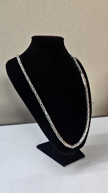 Цепь "Лисий хвост" Серебро 925 проба С Чернением Вес 102 Грамм Длина