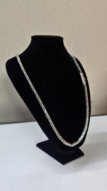 эксклюзивные свадебные пригласительные: Цепь "Лисий хвост" Серебро 925 проба С Чернением Вес 102 Грамм Длина — 1