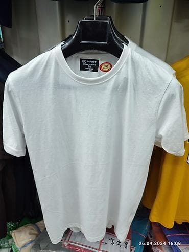 Баш кийимдер: Эркектердин футболкасы, XS, M, L, Infinity Lingerie, Жаңы, түсү - Ак, Өзү алып кетүү, Акылуу жеткирүү — 3