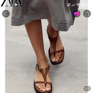 Босоножки, 36, Zara, Новый, цвет - Коричневый, Самовывоз at lalafo.kg Босоножки, 36, Zara, Новый, цвет - Коричневый, Самовывоз