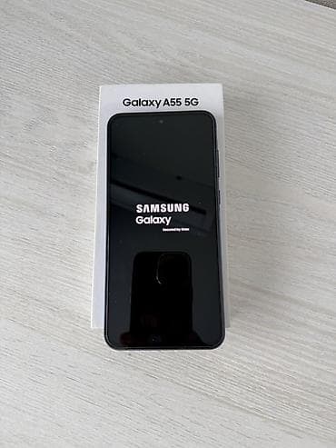 galaxy a55 5g: Samsung Galaxy A55, Б/у, 256 ГБ, цвет - Синий, 2 SIM, eSIM — 1