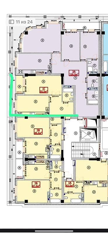 цена за срочность: Строится, 1 комната, 56 м² — 2