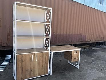 office table: Комплект офисной мебели, Новый, Полка, Металл, Самовывоз, Платная доставка, цвет - Белый — 3