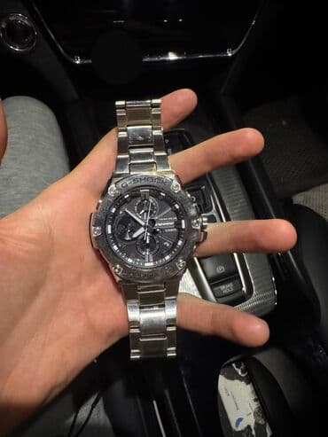 часы наручные электронные: Классические часы часы, Casio, Серебро, Япония, Водонепроницаемые, Секундомер, Таймер, Мужские, Б/у — 3