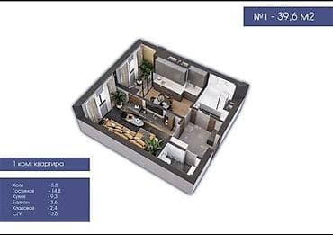 pro group: 1 комната, 40 м², Нижний Джал (Джал-23) Элитка, 3 этаж, Свежий ремонт — 3