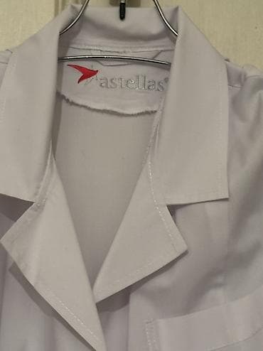 мед одежда: Белый медицинский халат Astellas 48-50 разм - Классический крой с — 4