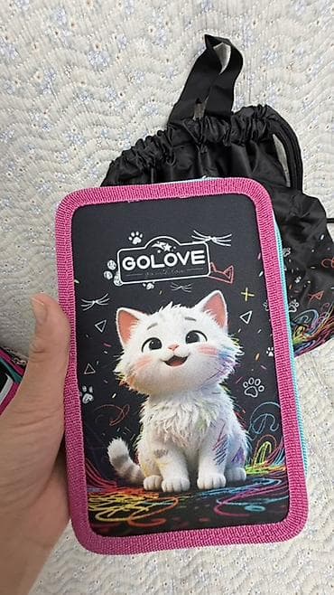 pull beer: Школьный комплект GOLOVE с котёнком Состав набора: - Рюкзак — 2