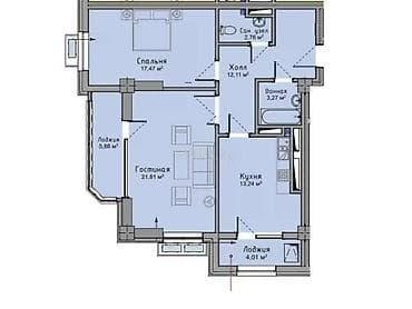 2 комнаты, 80 м², Асанбай мкр Элитка, 5 этаж, ПСО (под самоотделку)