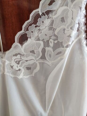 белая ночная сорочка: Пеньюар, Вискоза, Средняя модель, Германия — 14