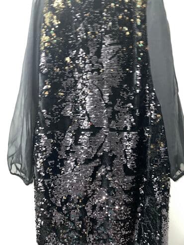 вечернее чёрное платье со шлейфом: Продаю б/у вечернее платье, состояние отличное- надевала пару раз- — 2