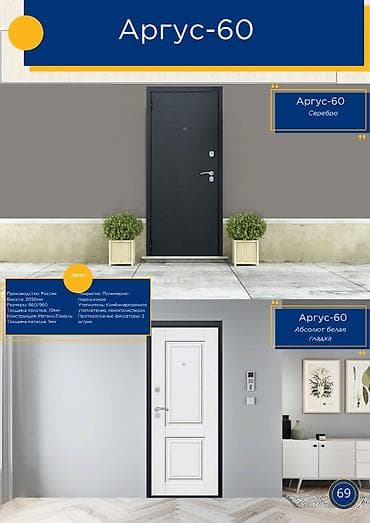 Двери для домов и квартир, Металлическая, Одностворчатая, Российская, цвет - Серебристый at lalafo.kg Двери для домов и квартир, Металлическая, Одностворчатая, Российская, цвет - Серебристый