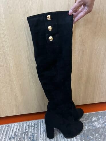 Женские сапоги-ботфорты Zhasmin (Style of Turkey). натуральная замша — 1