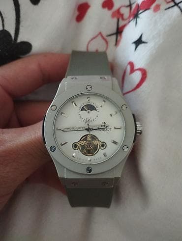 Аксессуары: Часы Hublot (Geneve), автоматические, с открытым балансом и индикацией — 1
