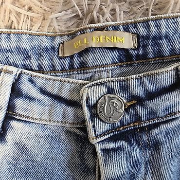 джинсы jeans: Джинсы, Прямые, Средняя талия, Вареные, M, L — 3