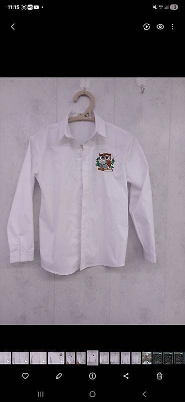 футболки для мальчика: Рубашка, цвет - Белый, Новый — 7