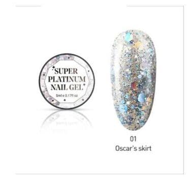 блеск шикарный: Гель- лак блестящий SUPER PLATINUM NAIL GEL - Цвет 01 "Oscar's skirt" — 1