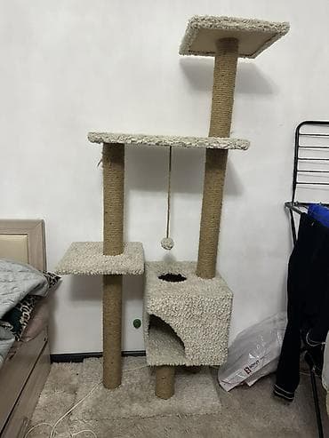 кубик рубика: Большой Игровой комплекс для кошек с домиком и когтеточками. Отличное — 1