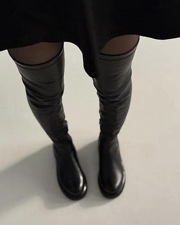 Свадебные платья и аксессуары: Женская обувь: ботфорты и лоферы, размер 39 1) Ботфорты демисезонные — 3