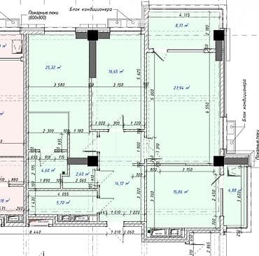 pro group: 3 комнаты, 123 м², Элитка, 14 этаж, Готовая ПСО (под самоотделку) — 1