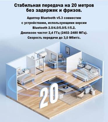 bluetooth адаптер: Адаптер Bluetooth версии 5.3 – быстрое и устойчивое подключение — 6